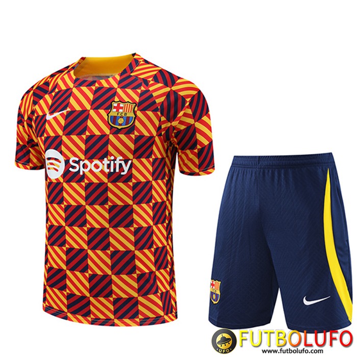 Camiseta Entrenamiento + Cortos FC Barcelona Amarillo 2023/2024