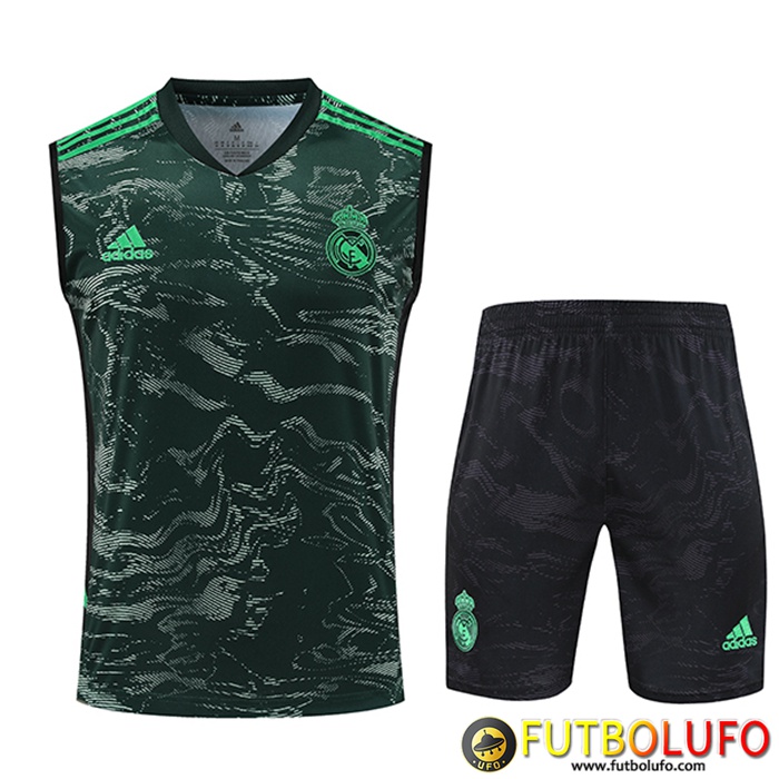 Camiseta Entrenamiento sin mangas + Cortos Real Madrid Verde 2023/2024
