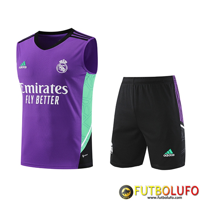 Camiseta Entrenamiento sin mangas + Cortos Real Madrid Violeta 2023/2024