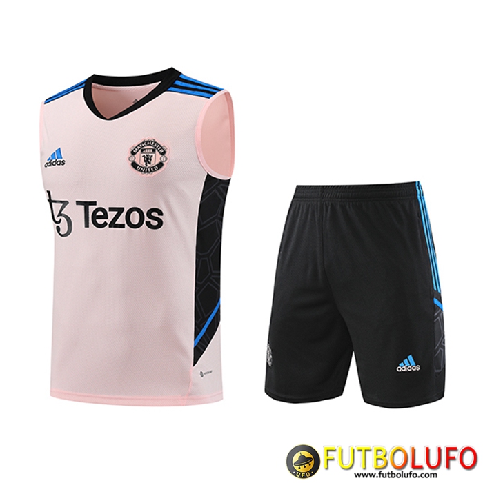 Camiseta Entrenamiento sin mangas + Cortos Manchester United Naranja 2023/2024