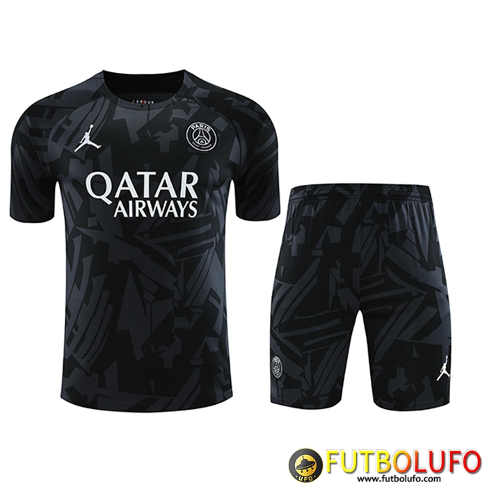 Camiseta Entrenamiento + Cortos PSG Jordan Negro 2023/2024