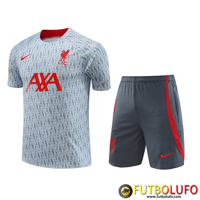 Camiseta Entrenamiento + Cortos FC Liverpool Gris 2023/2024