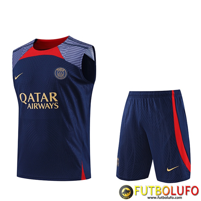 Camiseta Entrenamiento sin mangas + Cortos PSG Azul marino 2023/2024
