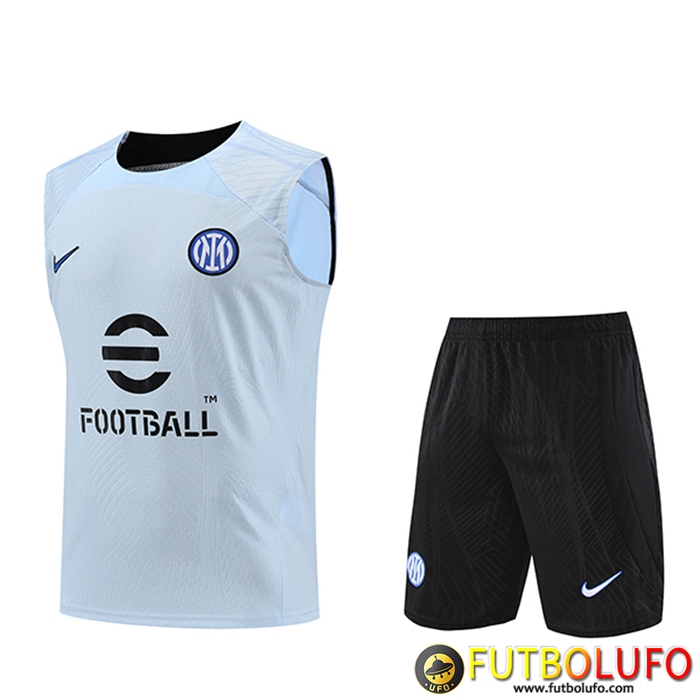 Camiseta Entrenamiento sin mangas + Cortos Inter Milan Azul Claro 2023/2024