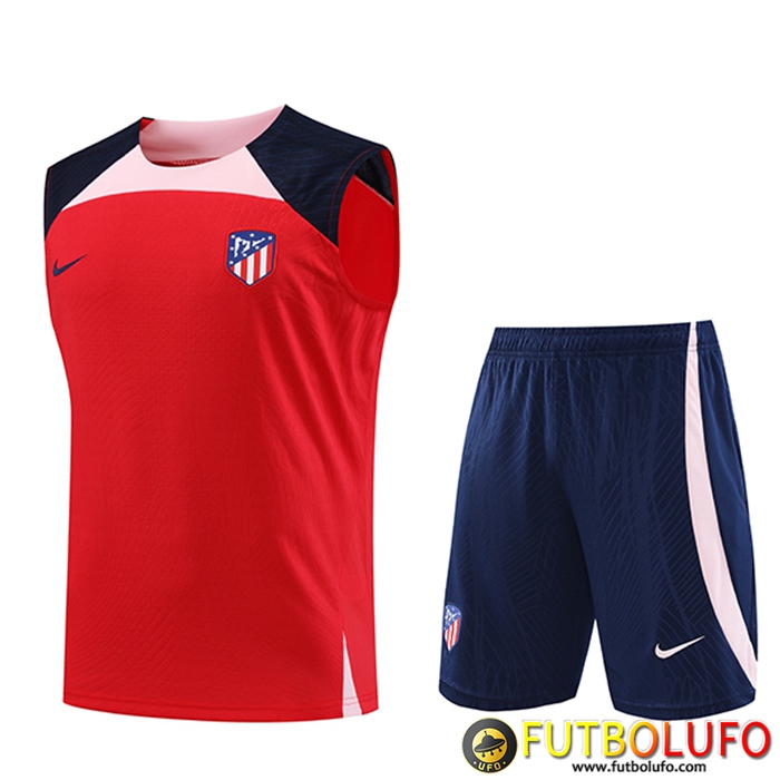 Camiseta Entrenamiento sin mangas + Cortos FC Atletico Madrid Rojo 2023/2024
