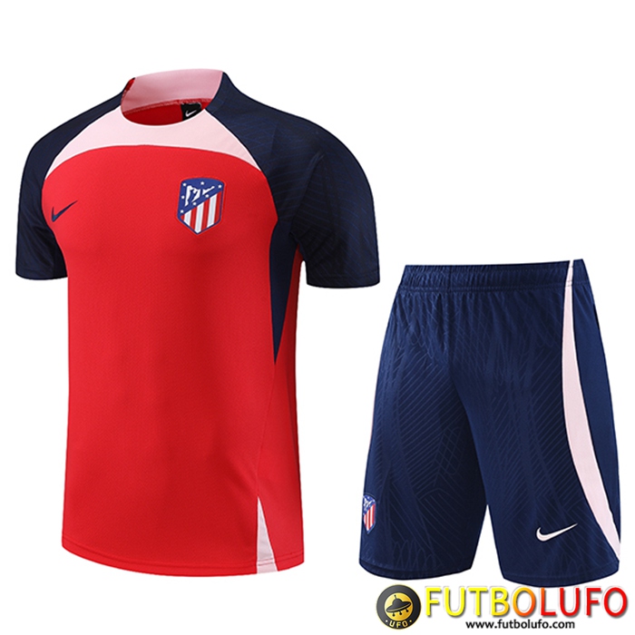 Camiseta Entrenamiento + Cortos Atletico Madrid Rojo 2023/2024