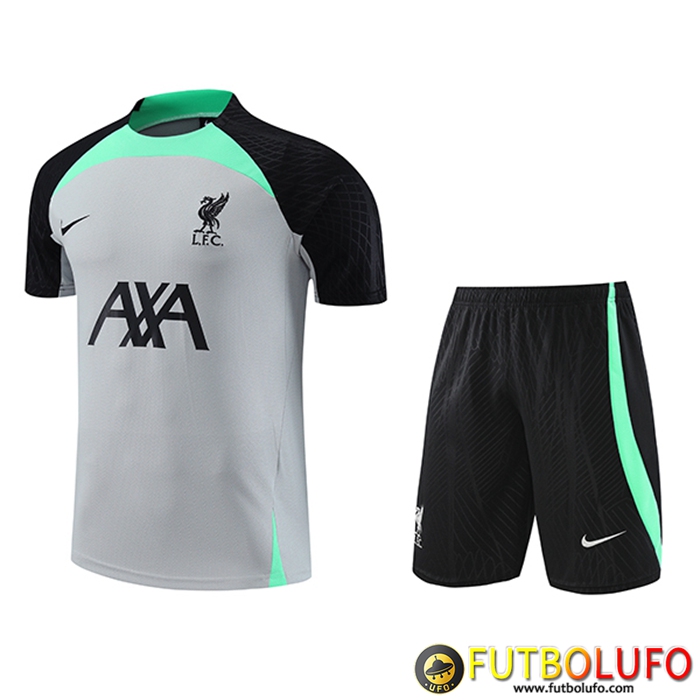 Camiseta Entrenamiento + Cortos FC Liverpool Gris 2023/2024
