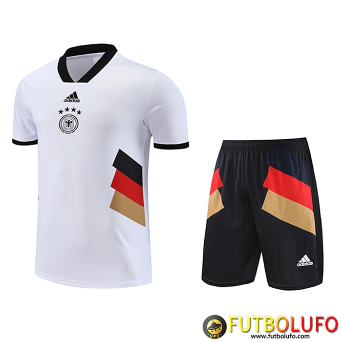 Camiseta Entrenamiento + Cortos Alemania Blanco 2023/2024