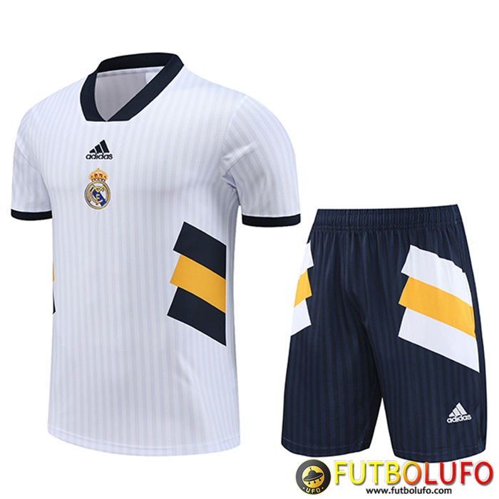 Camiseta Entrenamiento + Cortos Real Madrid Blanco 2023/2024