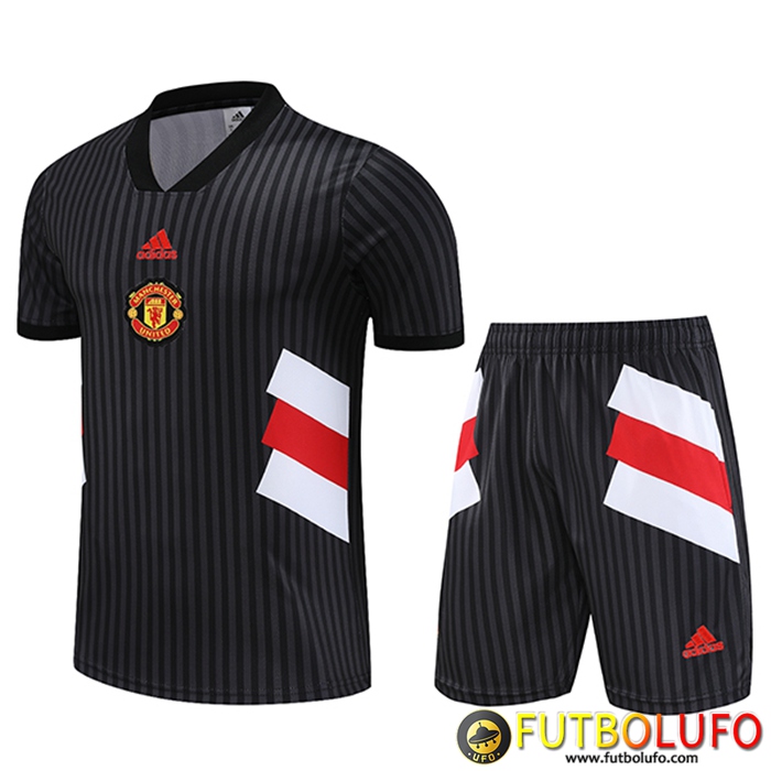 Camiseta Entrenamiento + Cortos Manchester United Negro 2023/2024