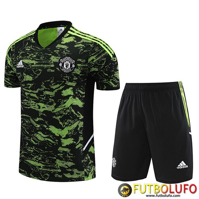 Camiseta Entrenamiento + Cortos Manchester United Verde 2023/2024