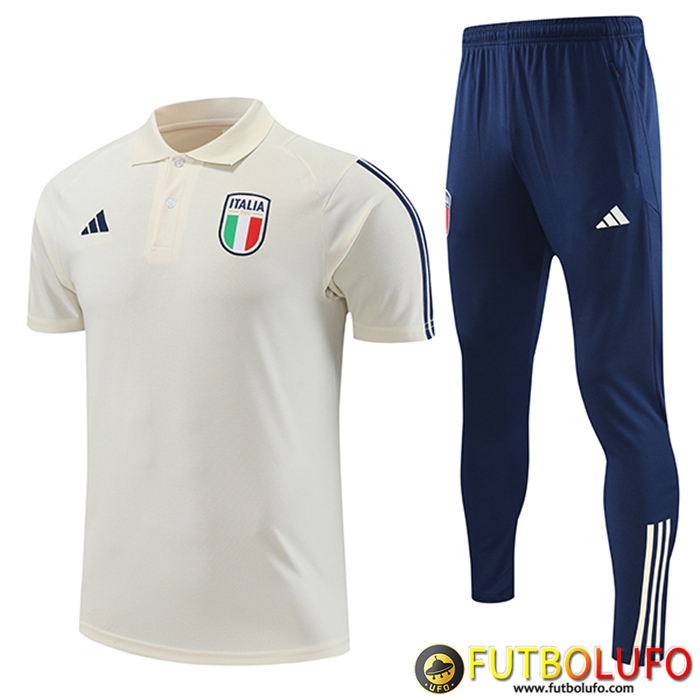 Camiseta Polo Italia Blanco 2023/2024