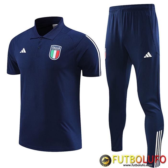 Camiseta Polo Italia Azul marino 2023/2024