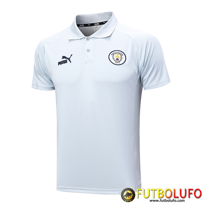 Camiseta Polo Manchester City Gris Claro 2023/2024