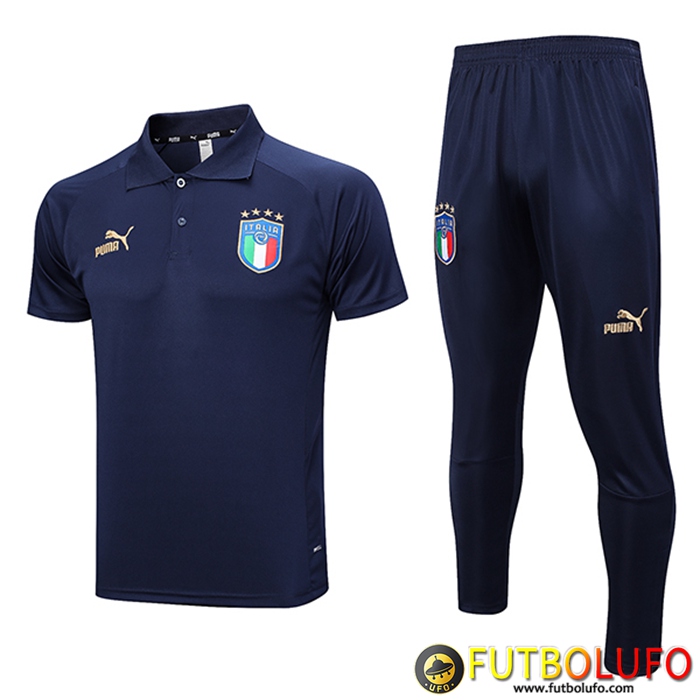 Camiseta Polo Italia Azul marino 2023/2024