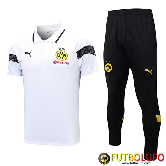 Camiseta Polo Dortmund Blanco 2023/2024