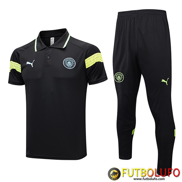 Camiseta Polo Manchester City Negro 2023/2024