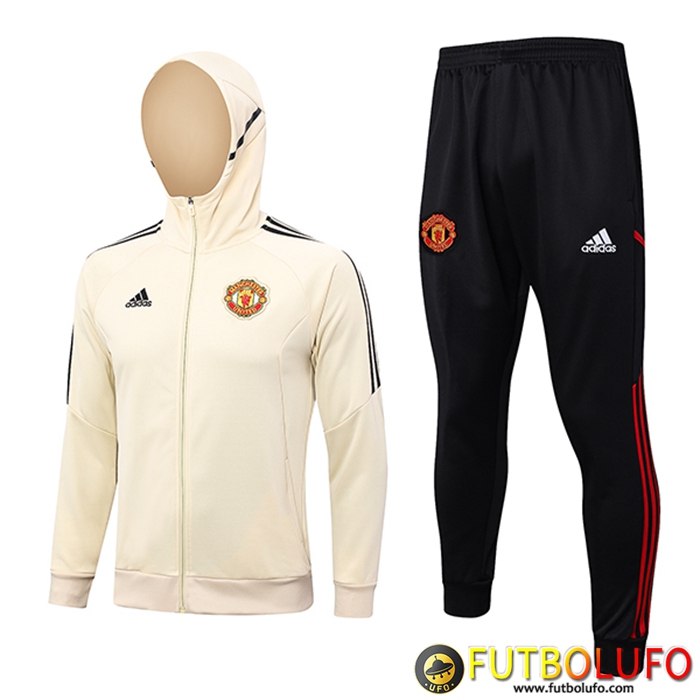 Chaqueta Con Capucha Chandal Rompevientos Chaqueta Manchester United Amarillo 2023/2024
