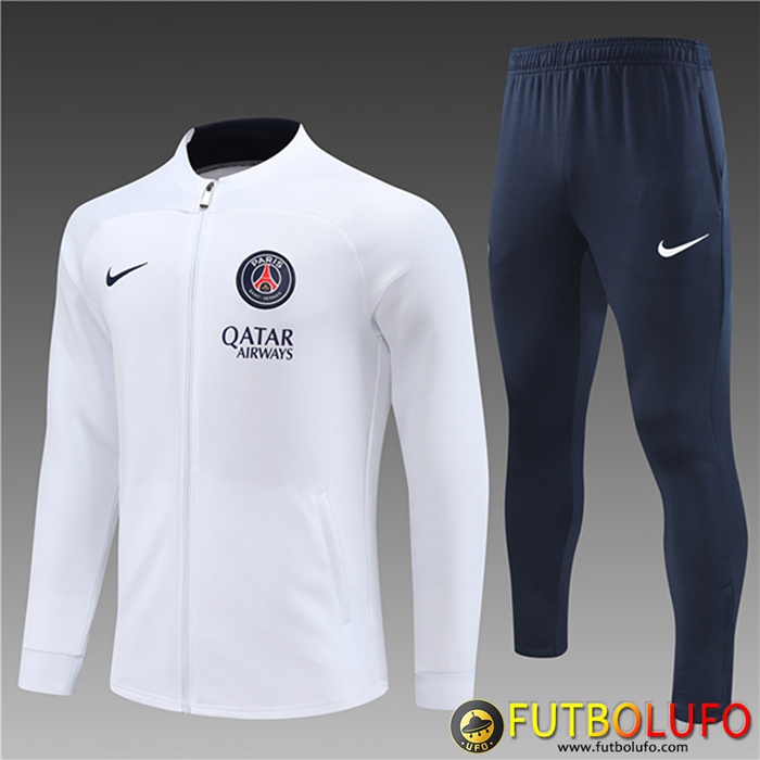 Chandal Equipos De Futbol - Chaqueta PSG Ninos Blanco 2022/2023