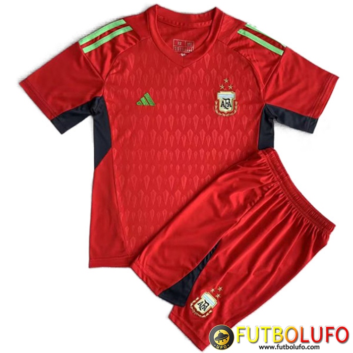 Camisetas De Futbol Argentina Ninos Portero Rojo 2023/2024