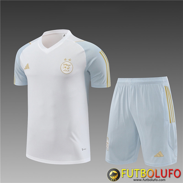 Camiseta Entrenamiento + Cortos Argelia Ninos Blanco 2023/2024