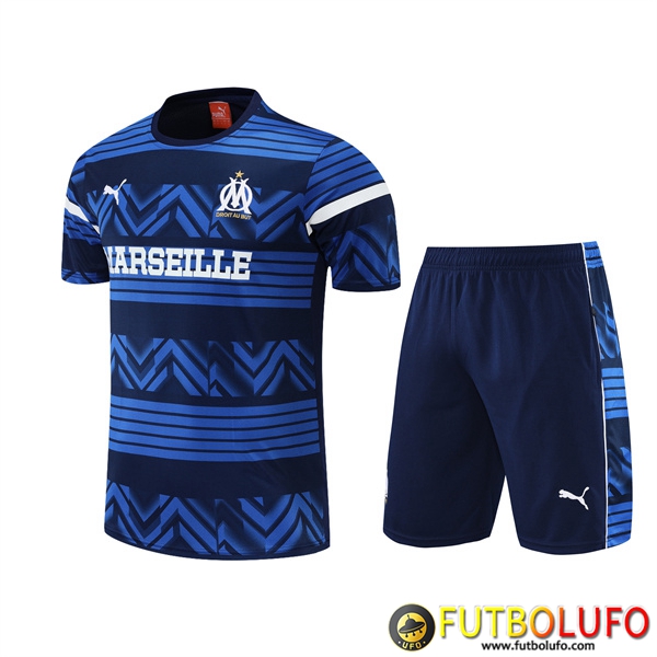 Camiseta Entrenamiento Marsella + Cortos Azul 2022/2023