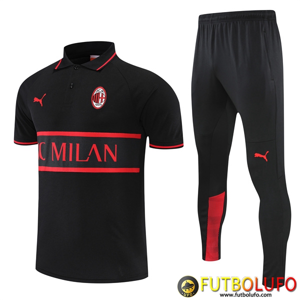 Camiseta Polo AC Milan Negro 2022/2023