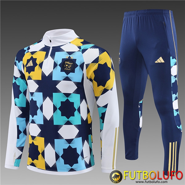 Chandal Equipos De Futbol Algeria Ninos Blanco/Azul/Amarillo 2023/2024