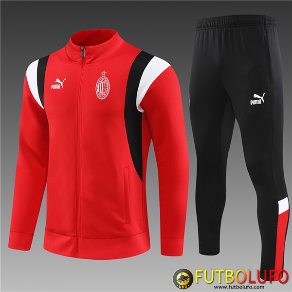 Chandal Equipos De Futbol - Chaqueta AC Milan Ninos Rojo 2023/2024