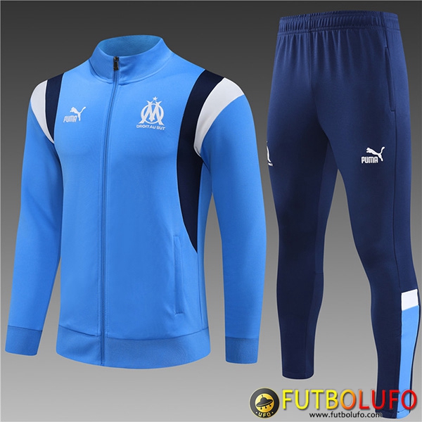 Chandal Equipos De Futbol - Chaqueta Marsella Ninos Azul Claro 2023/2024