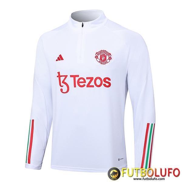Sudadera De Entrenamiento Manchester United Blanco 2023/2024 -02