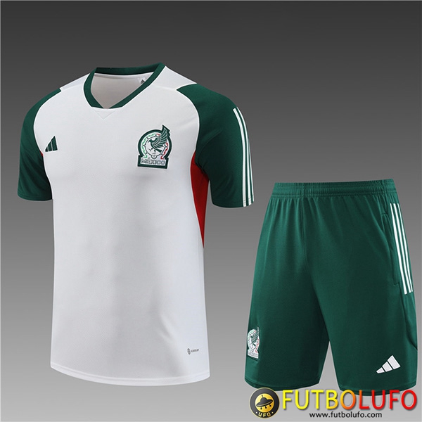 Camiseta Entrenamiento + Cortos México Ninos Blanco 2023/2024