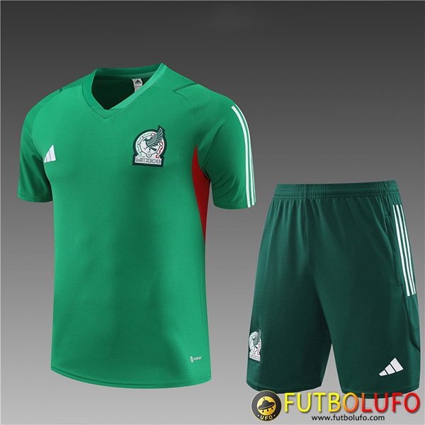 Camiseta Entrenamiento + Cortos México Ninos Verde 2023/2024