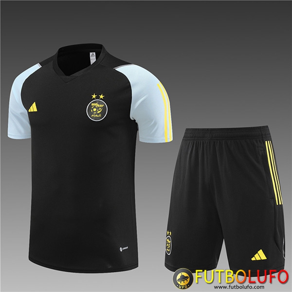 Camiseta Entrenamiento + Cortos Argelia Ninos Negro 2023/2024