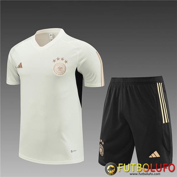 Camiseta Entrenamiento + Cortos Alemania Ninos Blanco 2023/2024