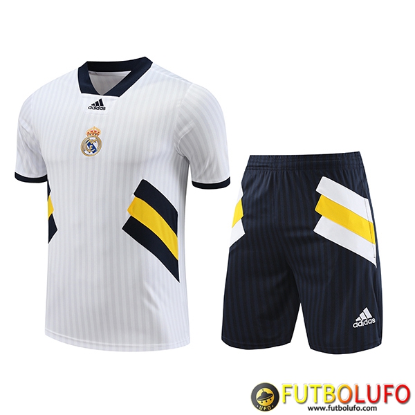 Camiseta Entrenamiento + Cortos Real Madrid Blanco 2023/2024 -04