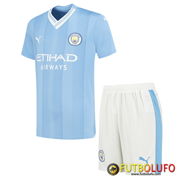 Camisetas De Futbol Manchester City Ninos Primera 2023/2024