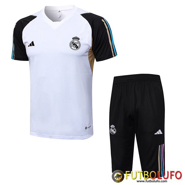 Chándal Real Madrid 2023-2024 Blanco-Negro - Entrenamiento